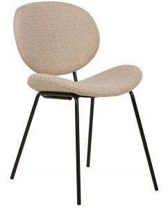 Beliani Zestaw 2 krzeseł do jadalni LUANA Boucle Beżowoszary 5