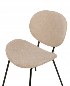 Beliani Zestaw 2 krzeseł do jadalni LUANA Boucle Beżowoszary 8