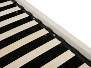 Beliani Łóżko z pojemnikiem Boucle QUILLIEN 160 x 200 cm Jasnobeżowy 10