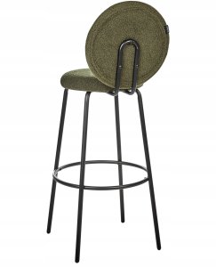 Beliani Zestaw 2 krzeseł barowych EMERY Boucle Ciemnozielony 6
