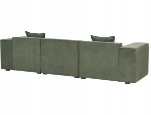 Beliani Narożnik lewostronny ciemnozielony DOLVA 5