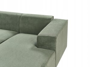 Beliani Narożnik lewostronny ciemnozielony DOLVA 7