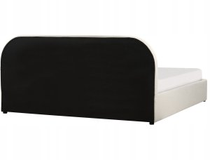 Beliani Łóżko z pojemnikiem Boucle QUILLIEN 180 x 200 cm Jasnobeżowy 6