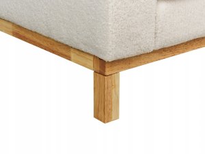 Beliani Sofa 3-osobowa biała boucle SIGGARD 11