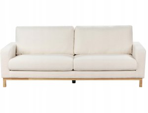 Beliani Sofa 3-osobowa biała boucle SIGGARD 4
