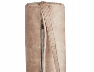 Beliani Szezlong welurowy beżowoszary USSEL 8