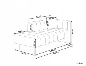 Beliani Szezlong prawostronny brązowy LANNILS 3