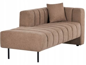 Beliani Szezlong prawostronny brązowy LANNILS 4