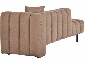 Beliani Szezlong prawostronny brązowy LANNILS 5