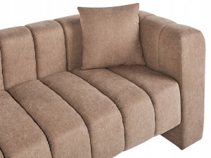 Beliani Szezlong prawostronny brązowy LANNILS 6