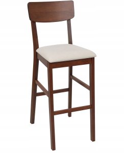 Beliani Zestaw 2 krzeseł barowych AMBLER Ciemnobrązowy 6