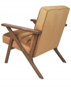 Beliani Fotel KISA Welur Brązowy 5