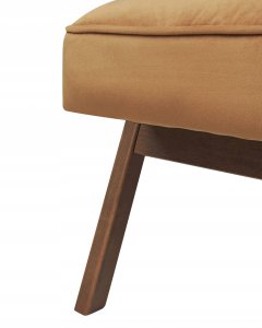 Beliani Fotel KISA Welur Brązowy 7