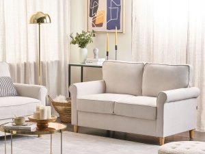 Beliani Sofa 2-osobowa jasnobeżowa RONNEBY 2
