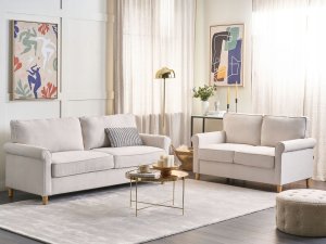 Beliani Sofa 2-osobowa jasnobeżowa RONNEBY 4