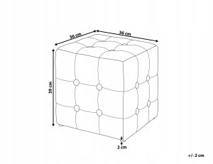 Beliani Puf welurowy 36 x 36 x 39 cm brzoskwiniowy WISCONSIN 3
