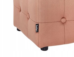 Beliani Puf welurowy 36 x 36 x 39 cm brzoskwiniowy WISCONSIN 5