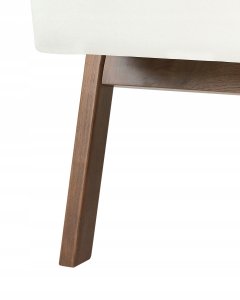 Beliani Fotel KISA Welur Złamana biel 7