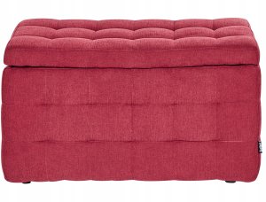 Beliani Puf ze schowkiem czerwony MICHIGAN 5