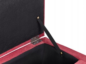 Beliani Puf ze schowkiem czerwony MICHIGAN 8