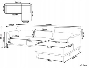 Beliani Narożnik boucle lewostronny biały SIMOS 3