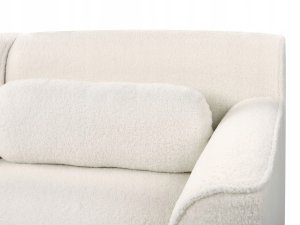 Beliani Narożnik boucle lewostronny biały SIMOS 7