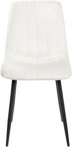 Beliani Zestaw 4 krzeseł do jadalni KALISPELL Welur Złamana biel 5