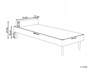 Beliani Szezlong różowy NIORT 3
