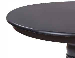 Beliani Stół do jadalni AKRON Czarny 120 cm 120 cm 4