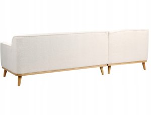 Beliani Narożnik boucle prawostronny biały SIMOS 6