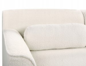 Beliani Narożnik boucle prawostronny biały SIMOS 7