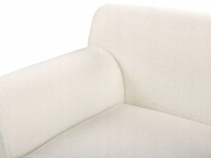 Beliani Narożnik boucle prawostronny biały SIMOS 8