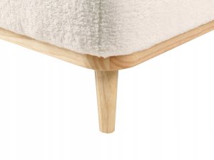 Beliani Narożnik boucle prawostronny biały SIMOS 10