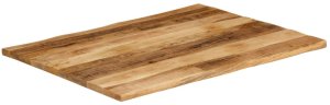 vidaXL Blat stołu z naturalną krawędzią, 110x80x3,8 cm, drewno mango 2