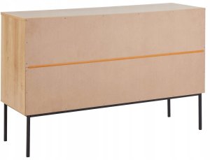 Beliani Komoda 6 szuflad fronty rattanowe jasne drewno PASCO 9