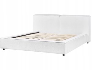 Beliani Łóżko Boucle LINARDS 160 x 200 cm Biały 5