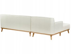 Beliani Narożnik prawostronny złamana biel SIMOS 5