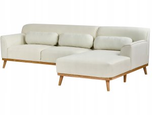 Beliani Narożnik lewostronny złamana biel SIMOS 4