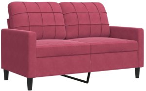 vidaXL 3-częściowy komplet wypoczynkowy, aksamit, winna czerwień 5