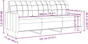 vidaXL 3-częściowy komplet wypoczynkowy, aksamit, winna czerwień 9