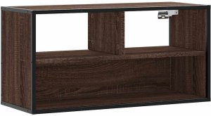 vidaXL Szafka pod telewizor, brązowy dąb, 80x31x39,5 cm 2
