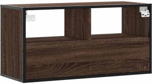 vidaXL Szafka pod telewizor, brązowy dąb, 80x31x39,5 cm 6
