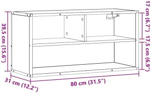 vidaXL Szafka pod telewizor, brązowy dąb, 80x31x39,5 cm 10