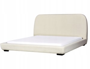 Beliani Łóżko Boucle ROISEL 180 x 200 cm Kremowy 4