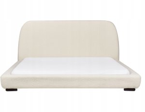 Beliani Łóżko Boucle ROISEL 180 x 200 cm Kremowy 5