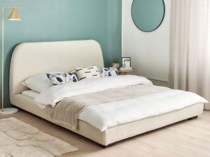 Beliani Łóżko ROISEL 160 x 200 cm Kremowy 2