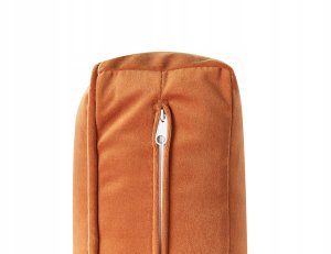 Beliani Sofa rozkładana welurowa pomarańczowa SAARELA 13