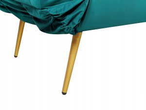 Beliani Sofa rozkładana welurowa szmaragdowa SAARELA 14