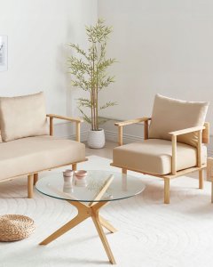 Beliani Fotel ASKER Piaskowy 4