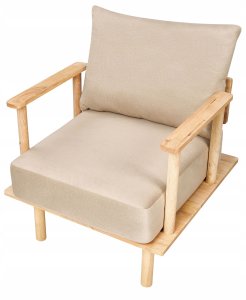 Beliani Fotel ASKER Piaskowy 6